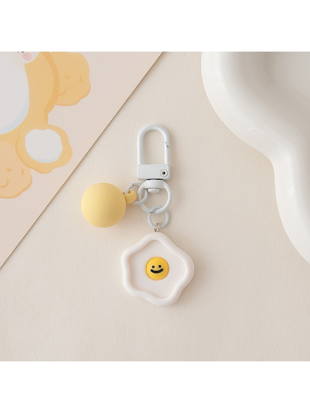 Keypus - Macaron Colors Cute Smiley Face Keychain