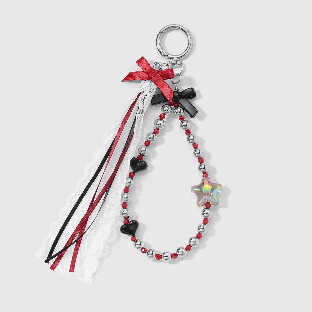 Keypus - Key and Bow Beaded Design Keychain
