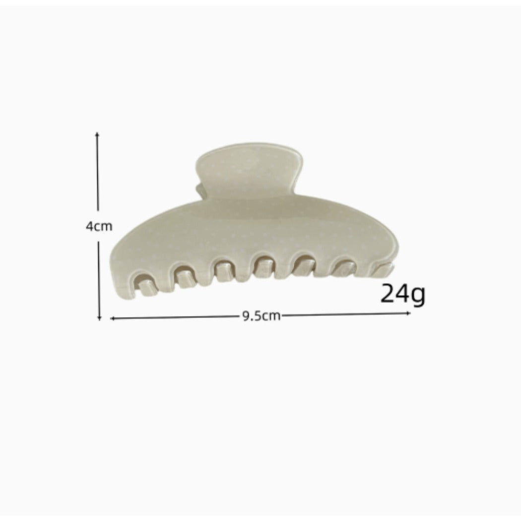 Beau - Ivory Fine-Speckled Hair Claw