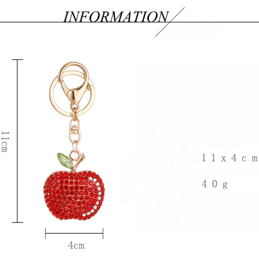 Keypus - Christmas Theme Apple Shape Keychain
