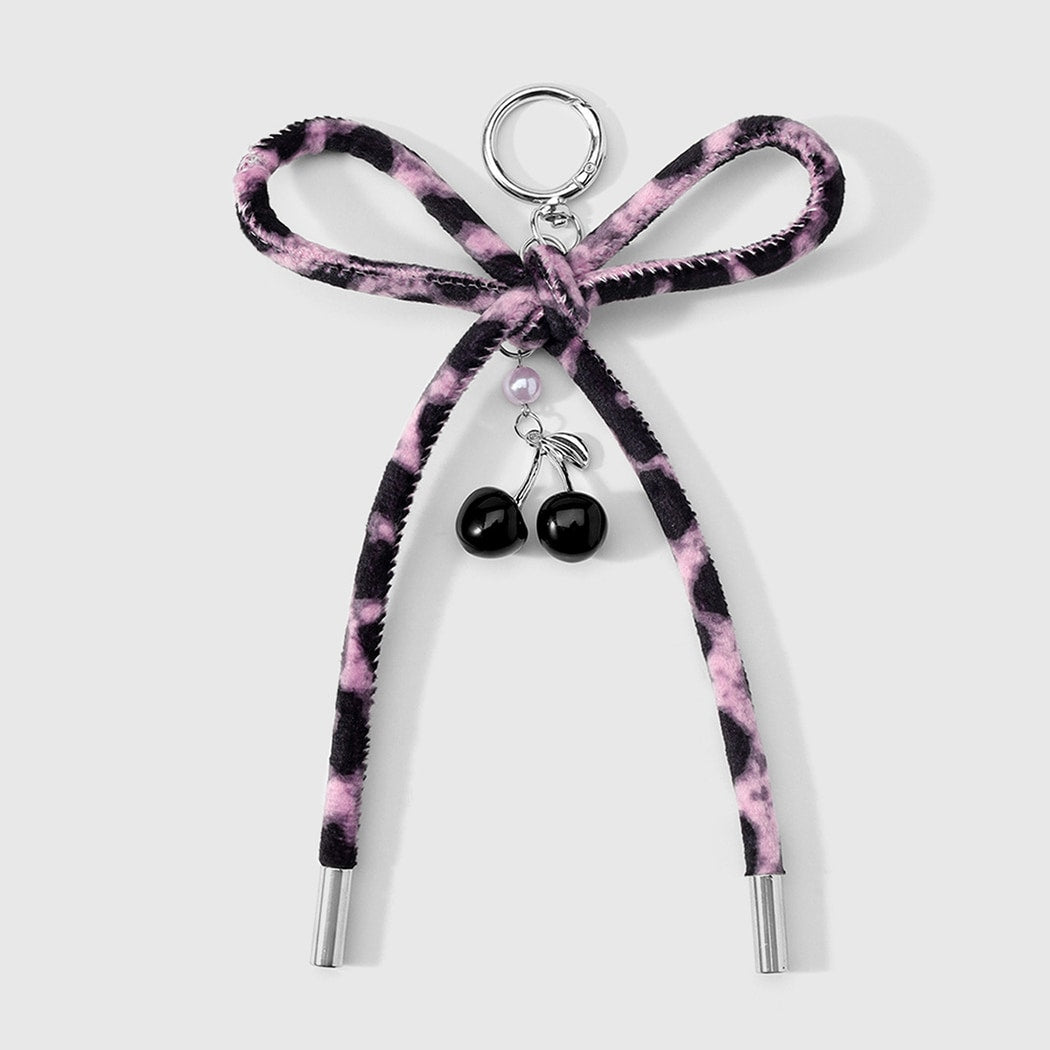 Keypus - Y2K Style Bow and Cherry Keychain
