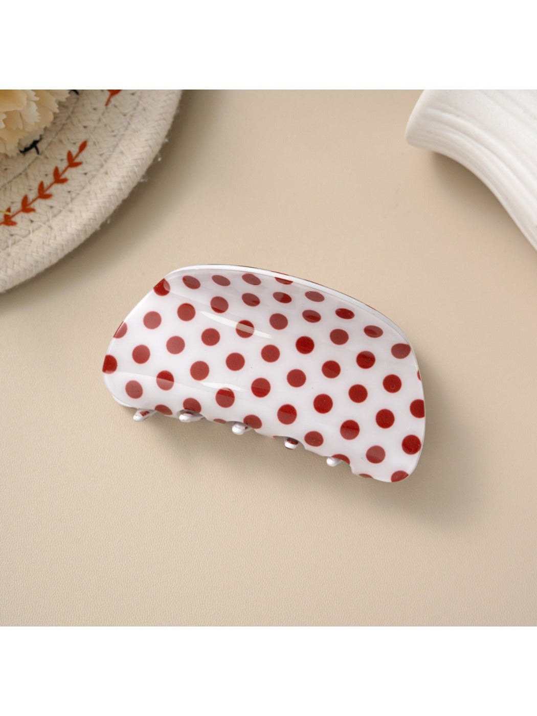 Beau - Minimalist Polka Dot Shark Claw Clip