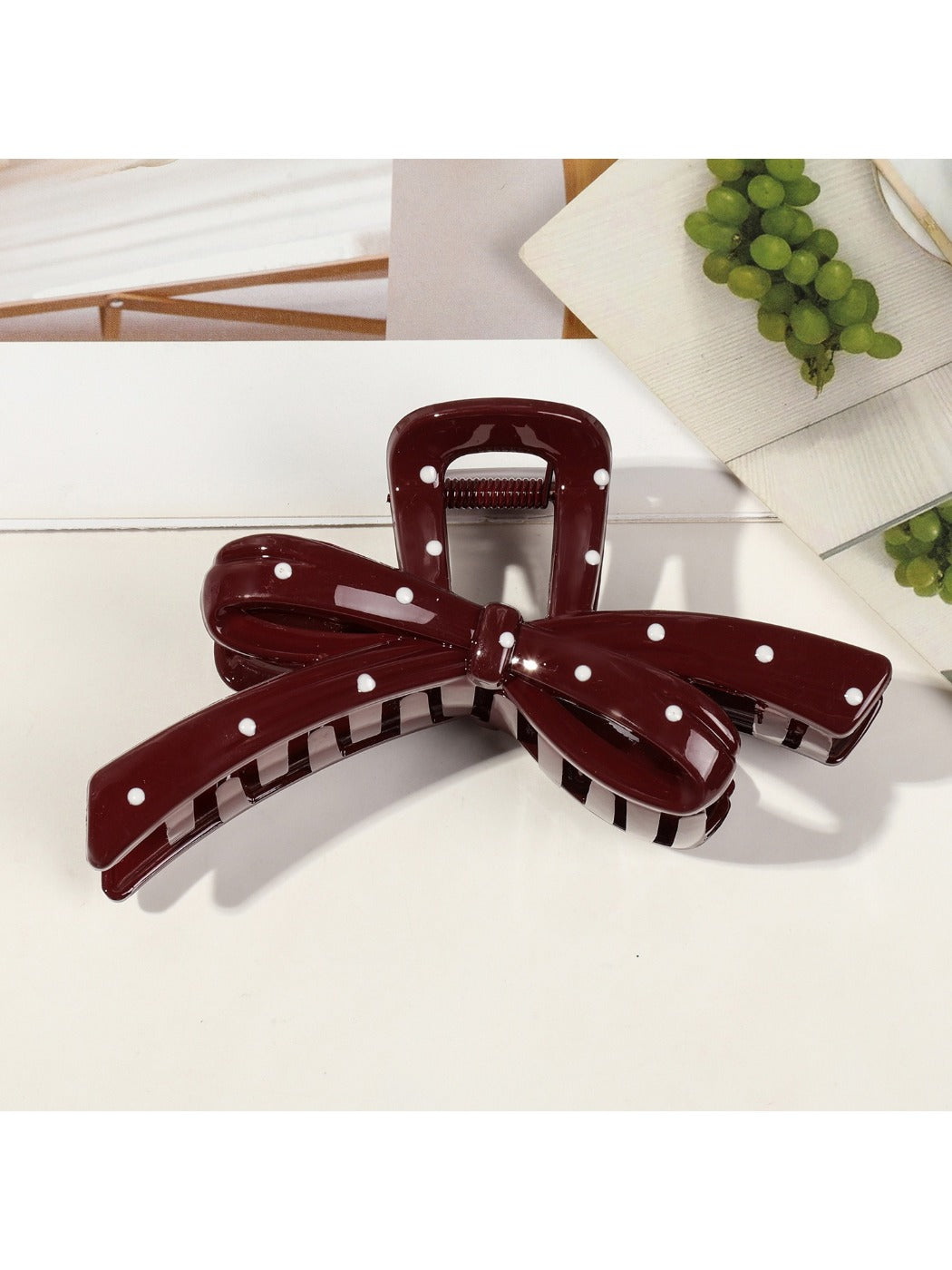 Beau - Stylish Wine Red Hair Claw Clips