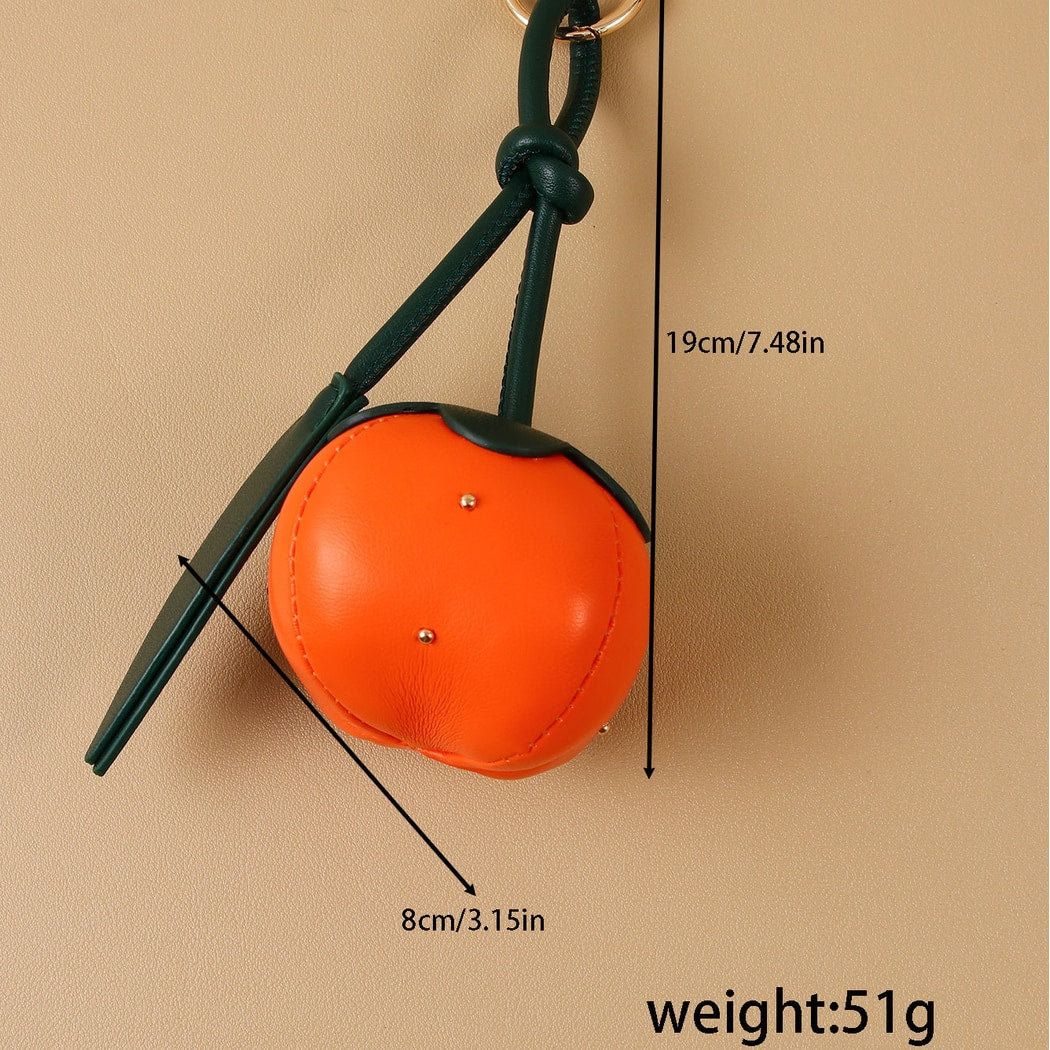 Keypus - Persimmon Design PU Bag Charm Keychain
