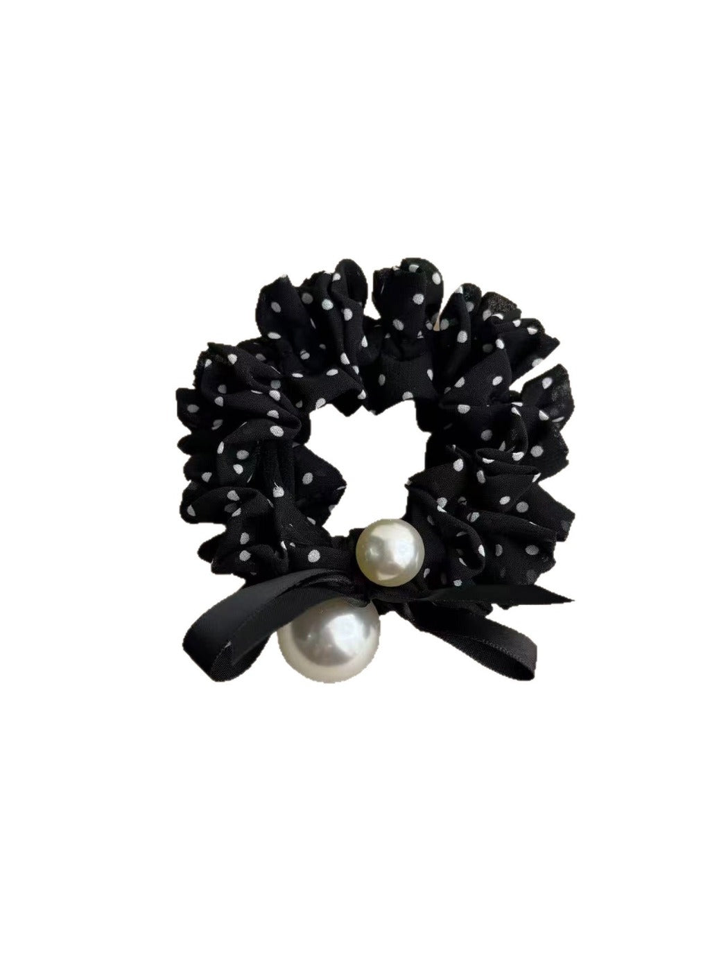 Gifty - Polka Dot Ribbon Bow Scrunchie