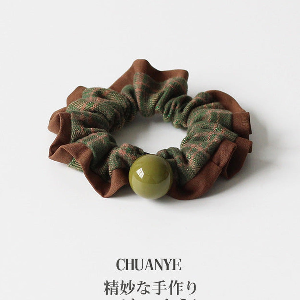 Plaid Bead Hair Tie Set variant image