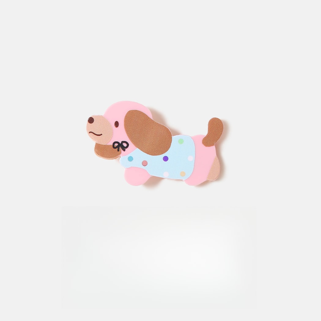 Beau - Cartoon Polka Dot Dog Side Hair Clip