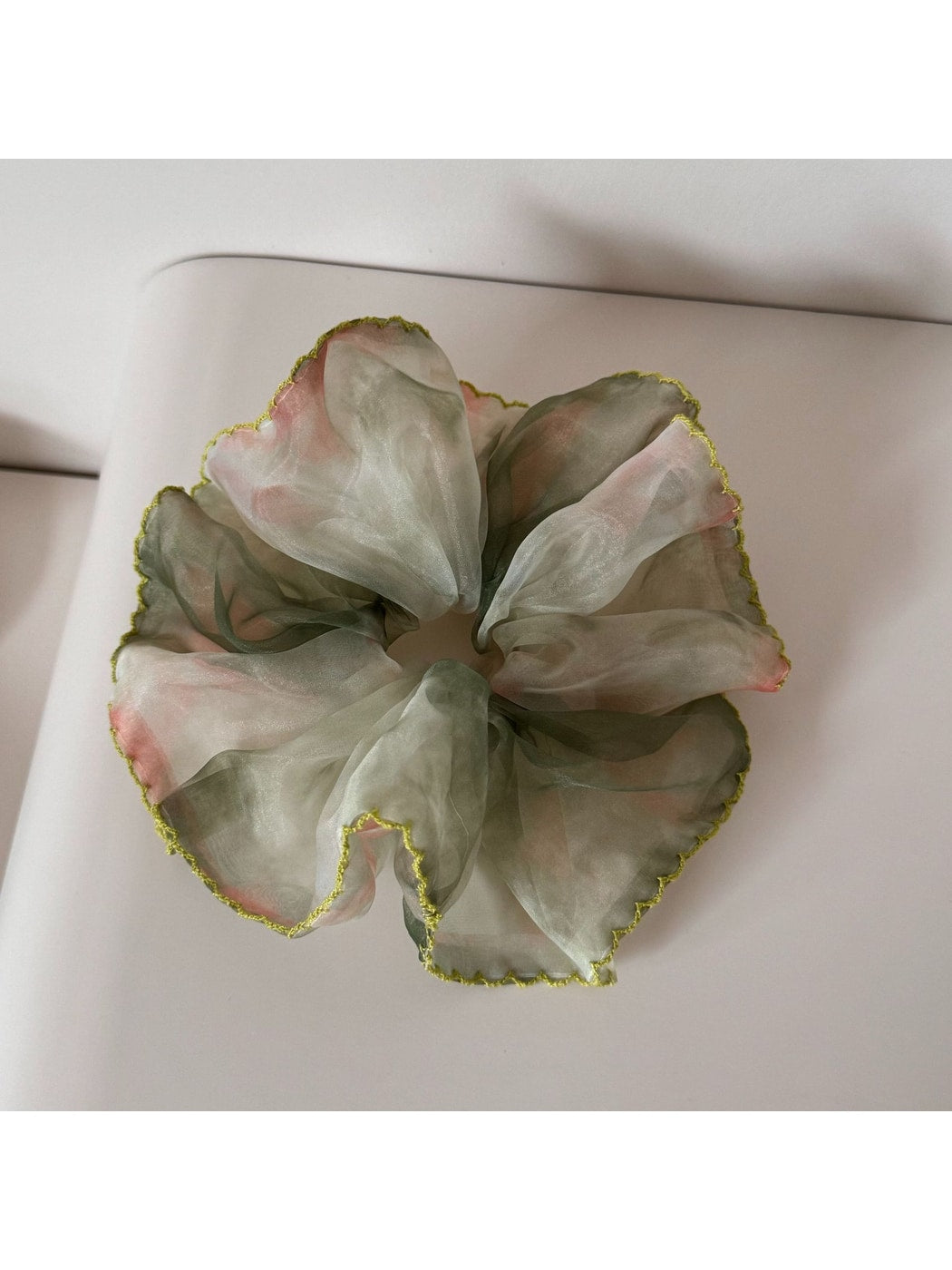 Gifty - Sheer Floral Mesh High Elastic Hair Tie Scrunchie