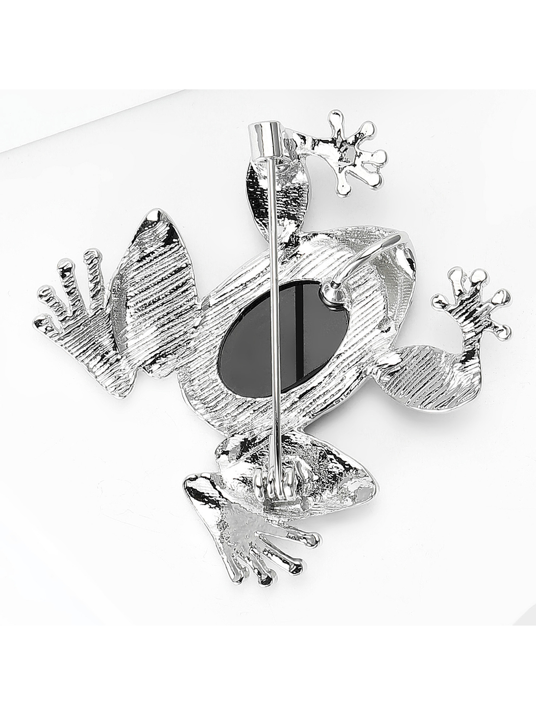 Brovia - Alloy Frog Inlay Fashion Accent Brooch Pin