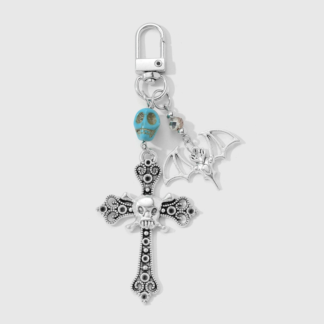 Keypus - Halloween Hand Bone and Cross Keychain