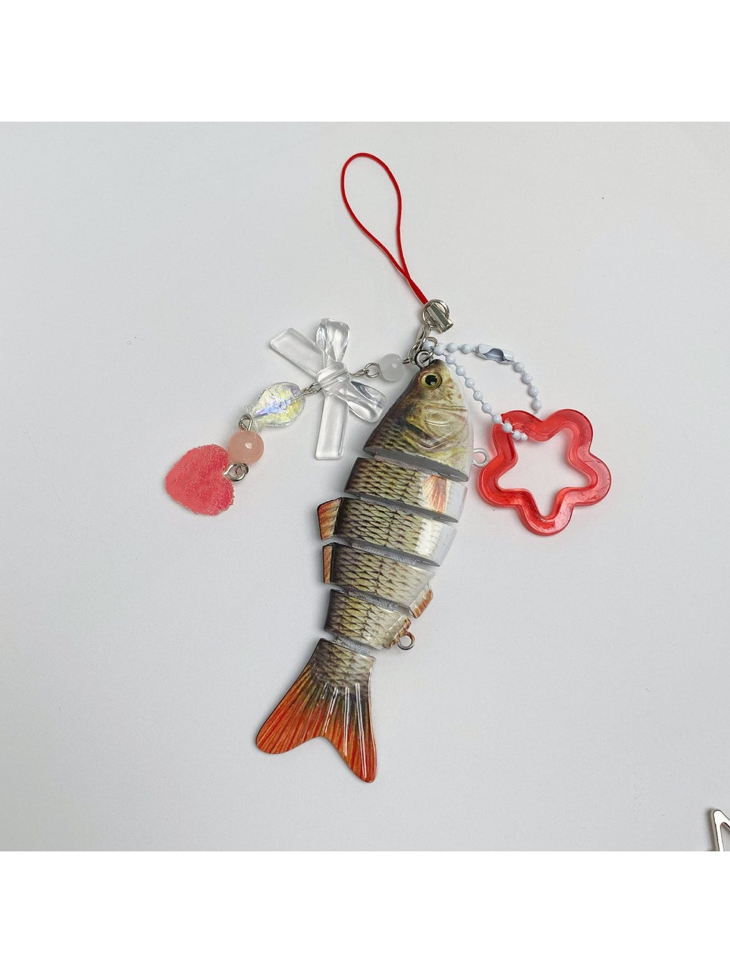 Keypus - Plastic Segmented Fish Bag Charm Keychain