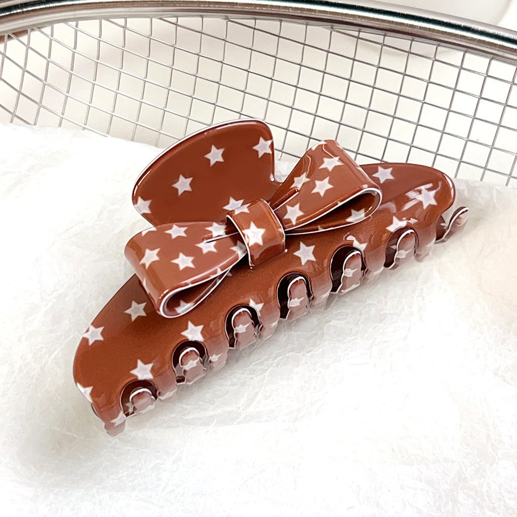 Beau - Patterned Bow Large Hair Claw - view 8