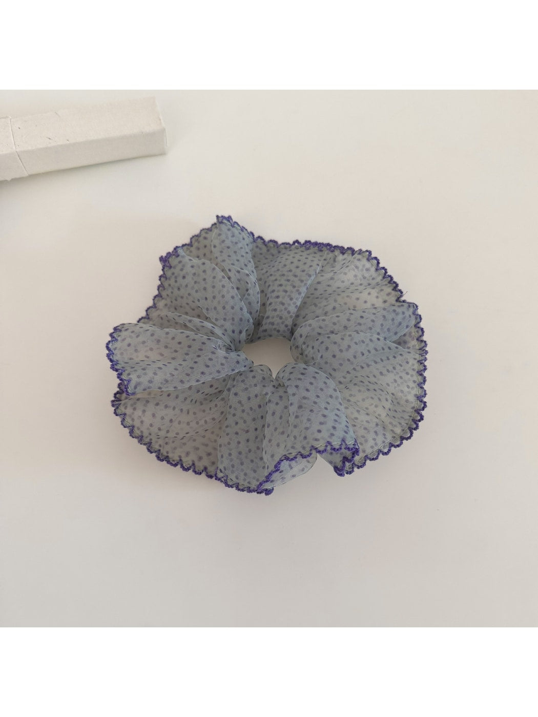 Gifty - Plaid Organza Look Polyester Scrunchie