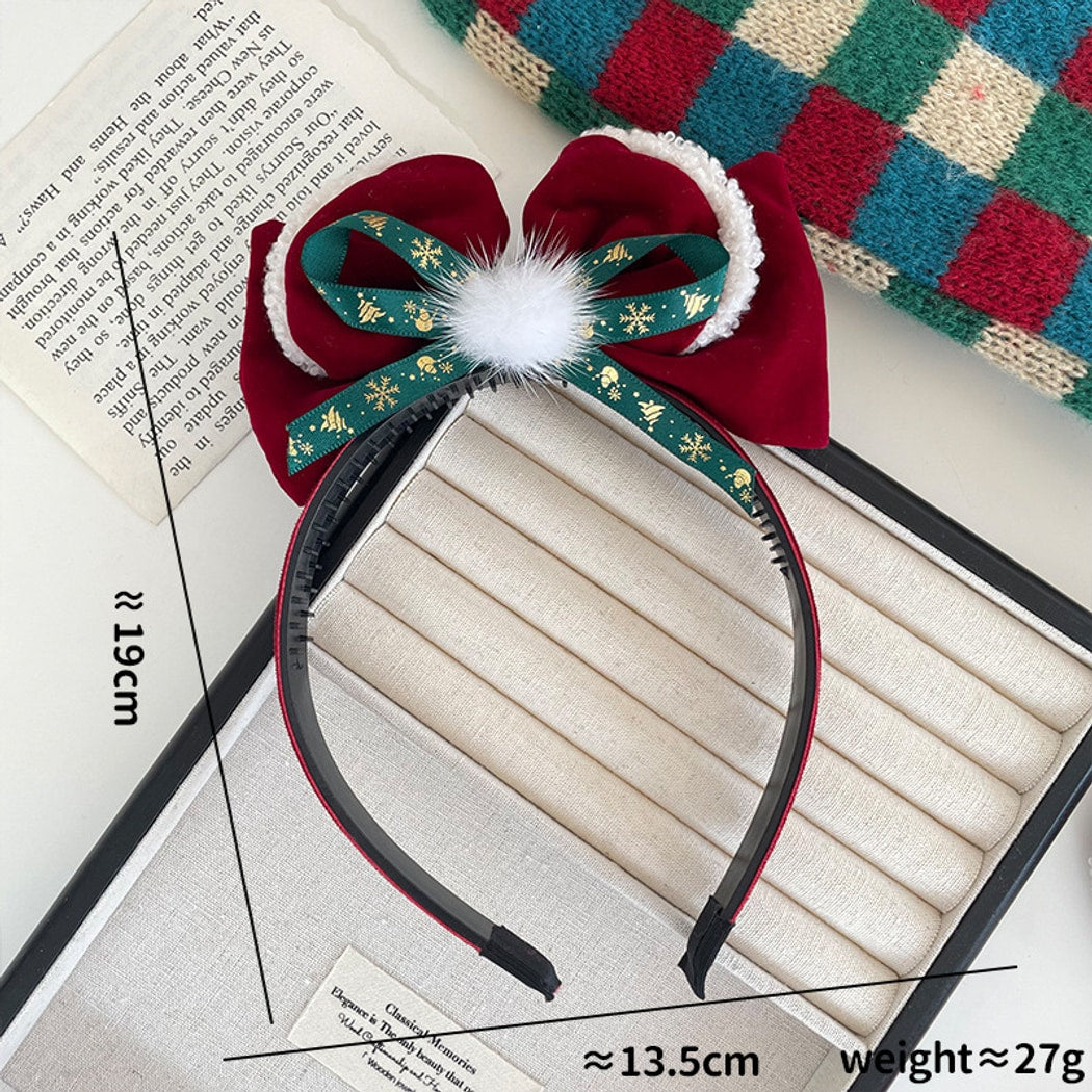 Beau - Sweet Christmas Plush Bow Hair Accessories