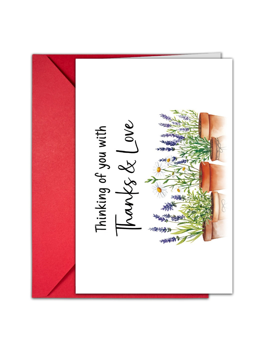 Carduria - Floral Pattern Thank You Greeting Card