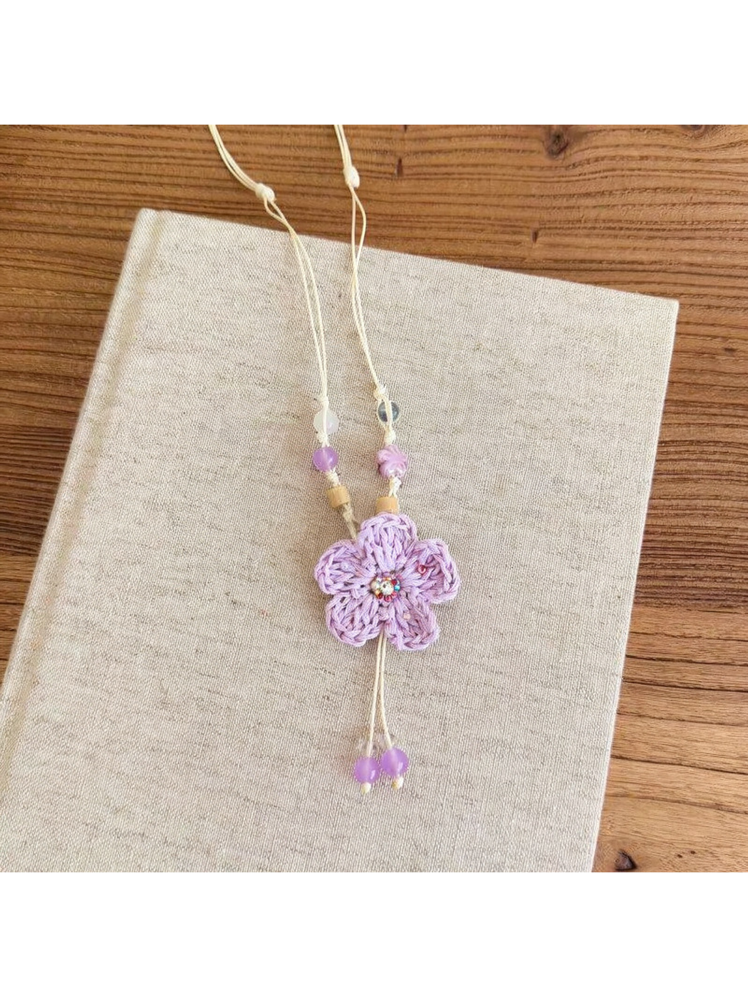 Nozari - Woven Floral Pendant Collarbone Necklace