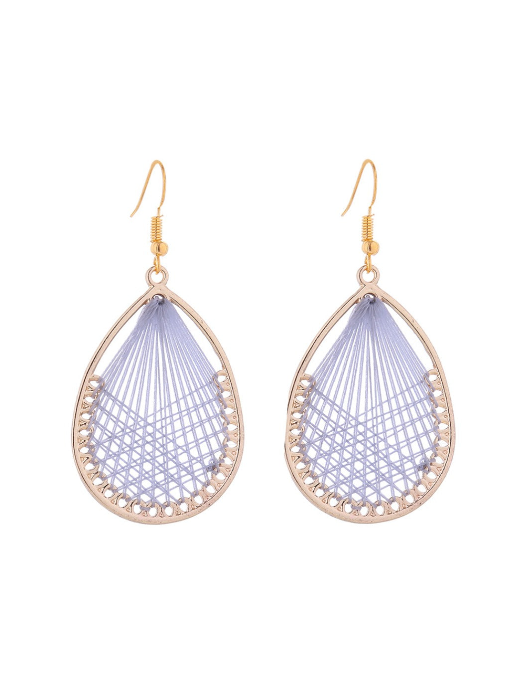 Earedge Cord Woven Teardrop Earrings displayed with matching accessories on a neutral background