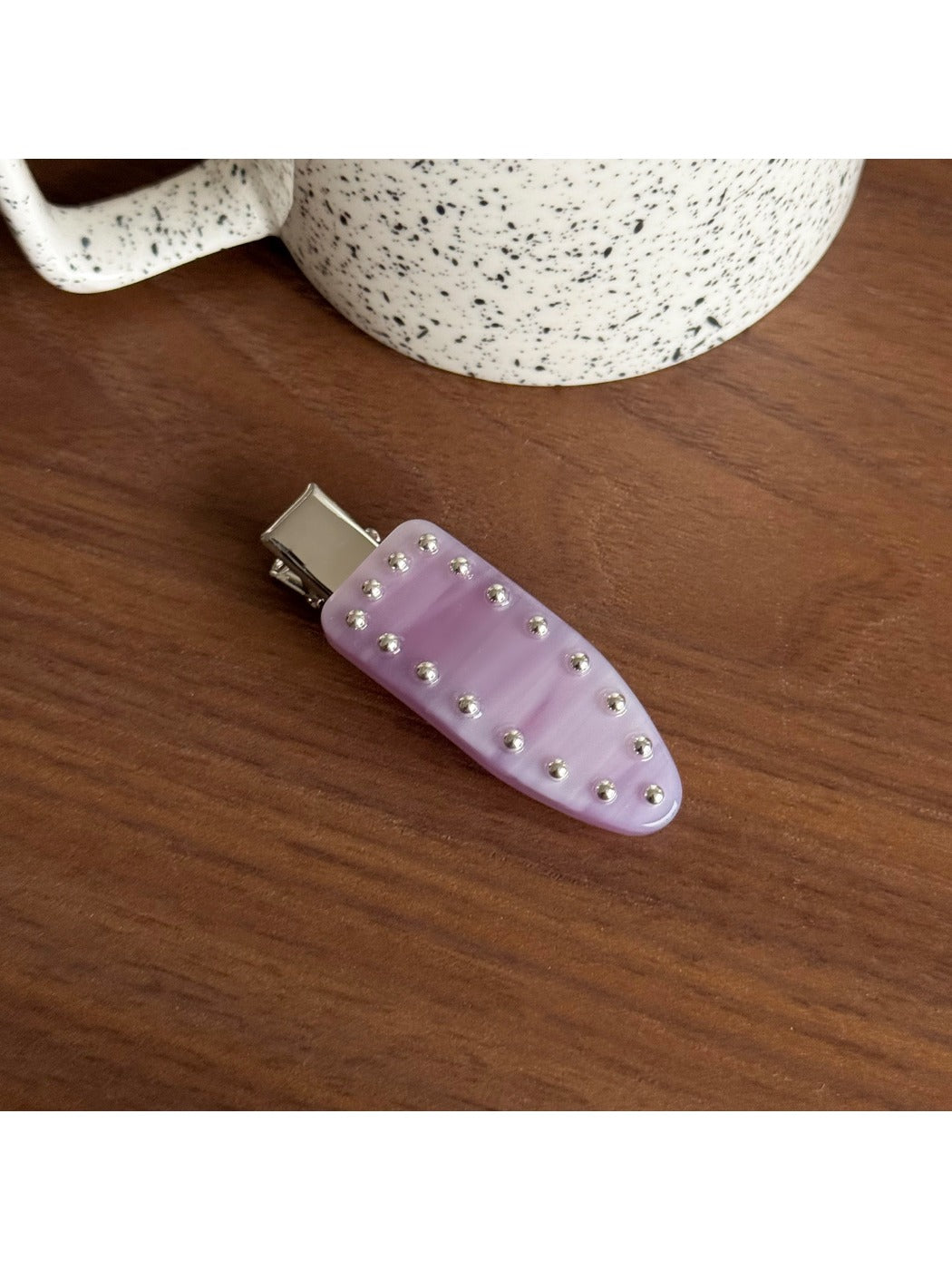Beau - Geometric Acetate Duckbill Side Hair Clip