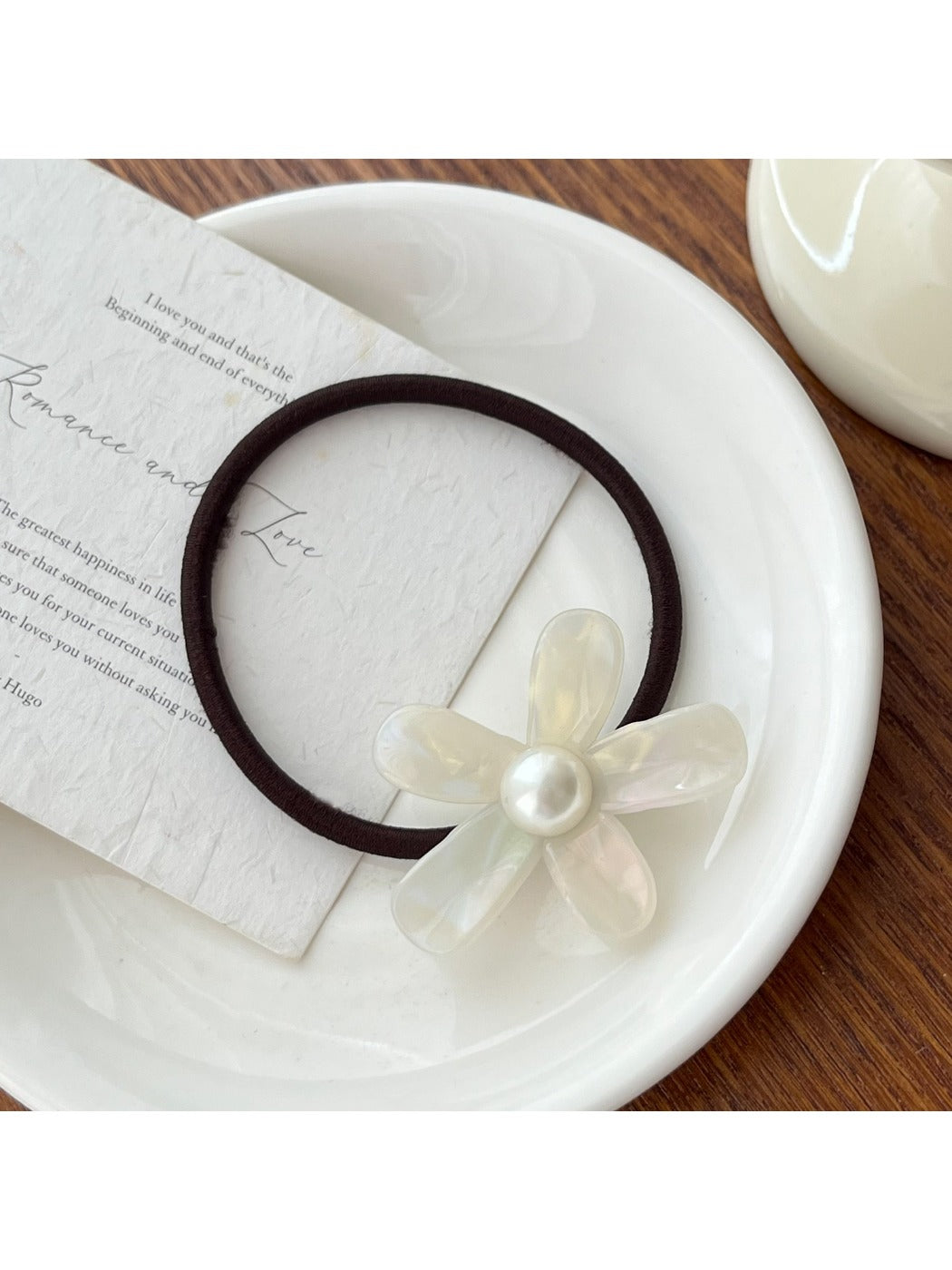 Gifty - Acetate Hair Ties with Flower Design