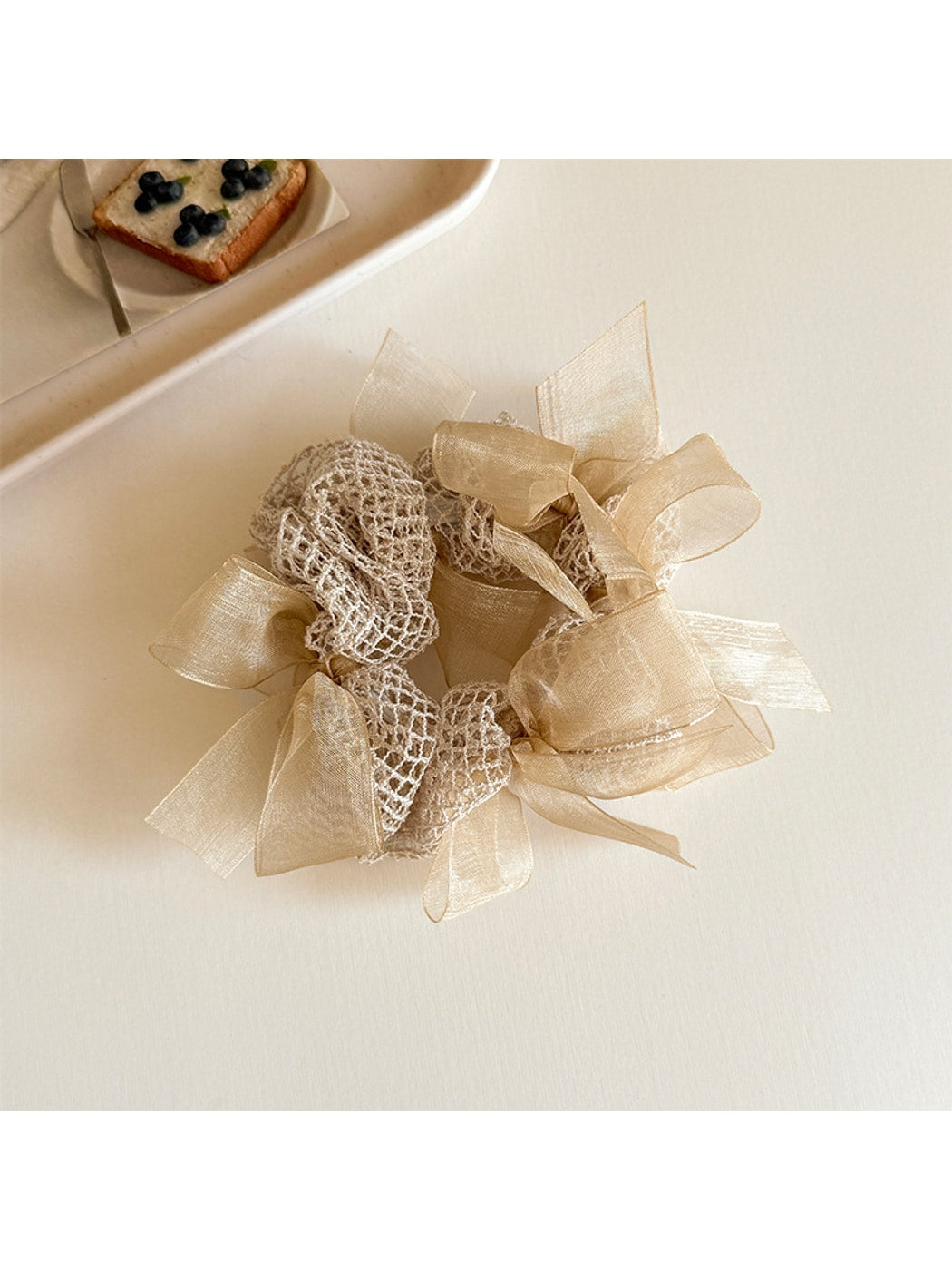 Gifty - Sheer Mesh Bow High Elasticity Scrunchie