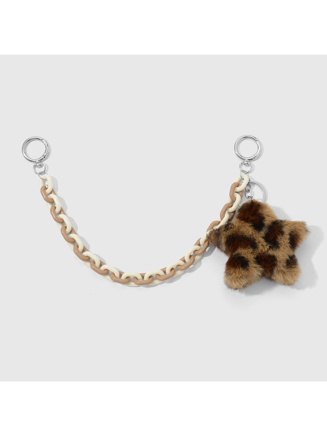 Keypus - Y2K Leopard Heart Chain Bag Charm Keychain