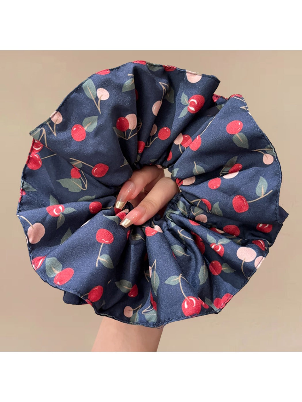 Gifty - Cherry Square Scrunchie Hair Tie