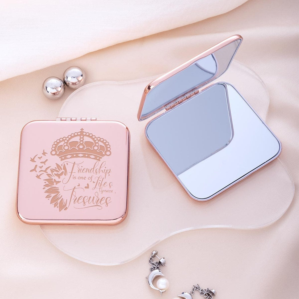 Mirroray - Portable Alloy and Glass Handheld Makeup Mirror