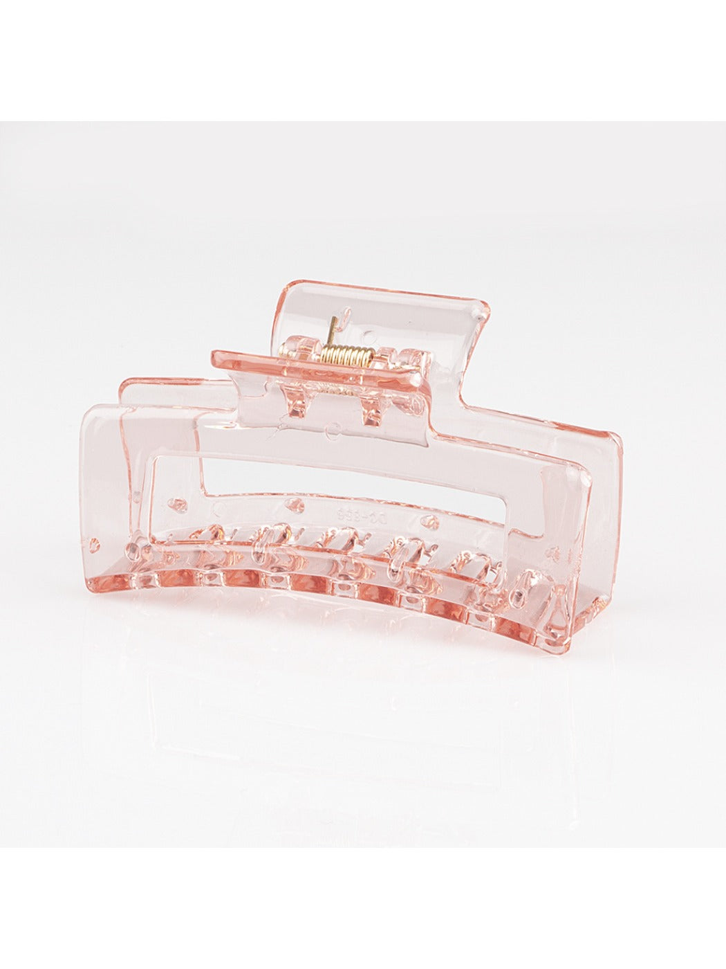 Beau - Clear Solid Color Openwork Square Claw Clip