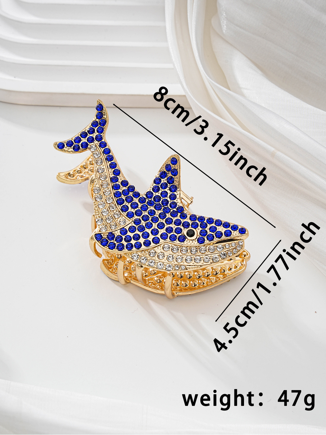 Beau - Ocean Whale Shape Alloy Hair Claw Clip