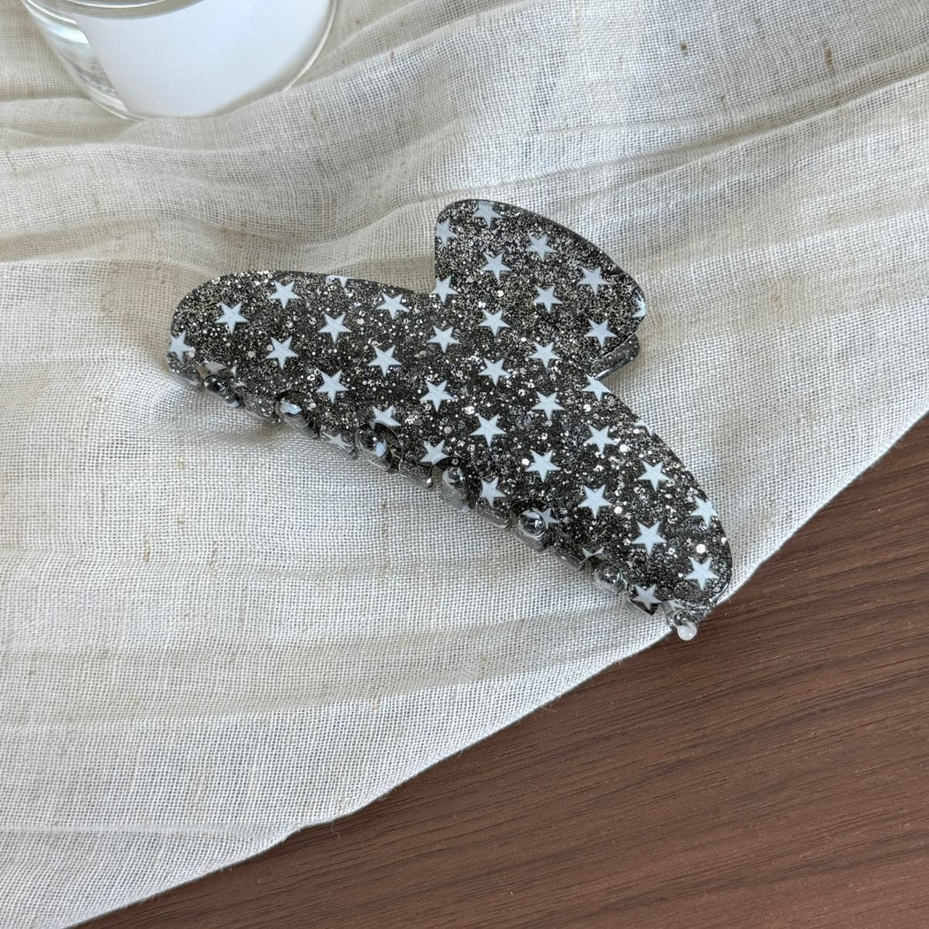 Beau - Star Pattern Shimmer Acrylic Hair Claw Clip