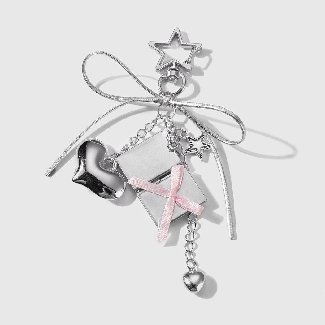 Keypus - Y2K Pink Peach Heart Accent Keychain