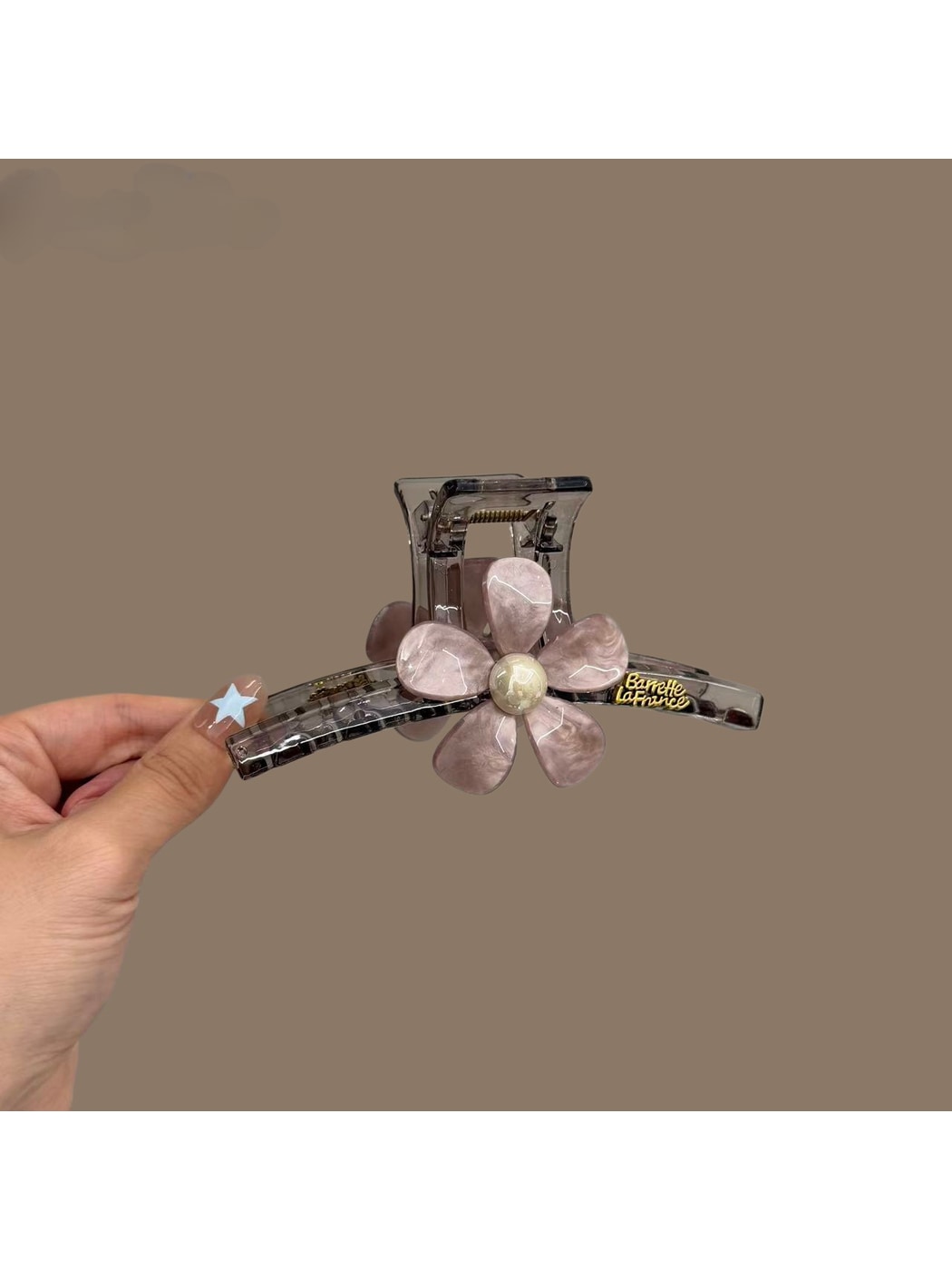 Beau - Plastic Floral Shape Decorative Claw Clip