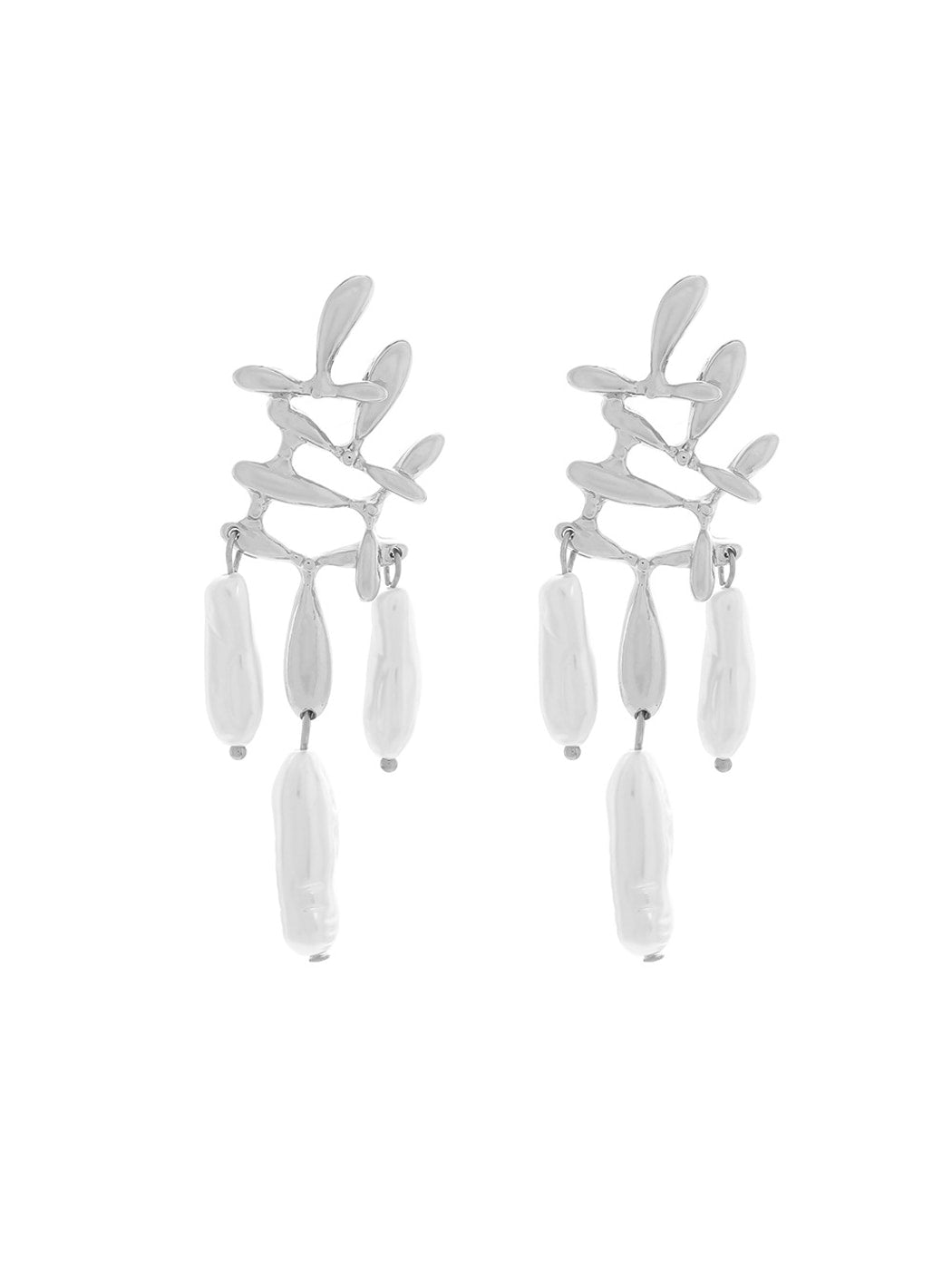 Earedge - Hollow Irregular Drop Dangle Earrings