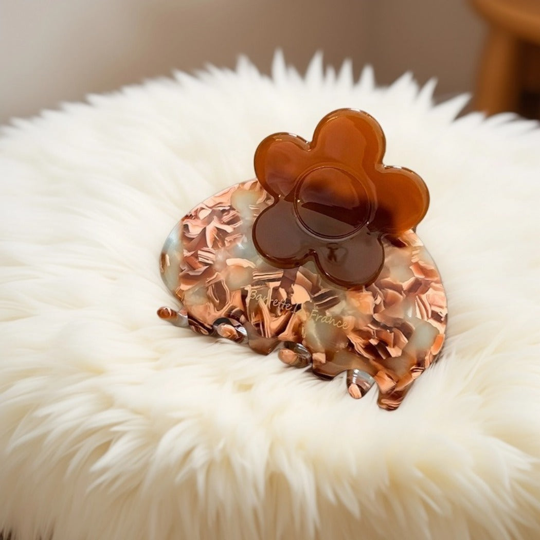Beau - Acetate Floral Hair Claw Clip (Small Size)