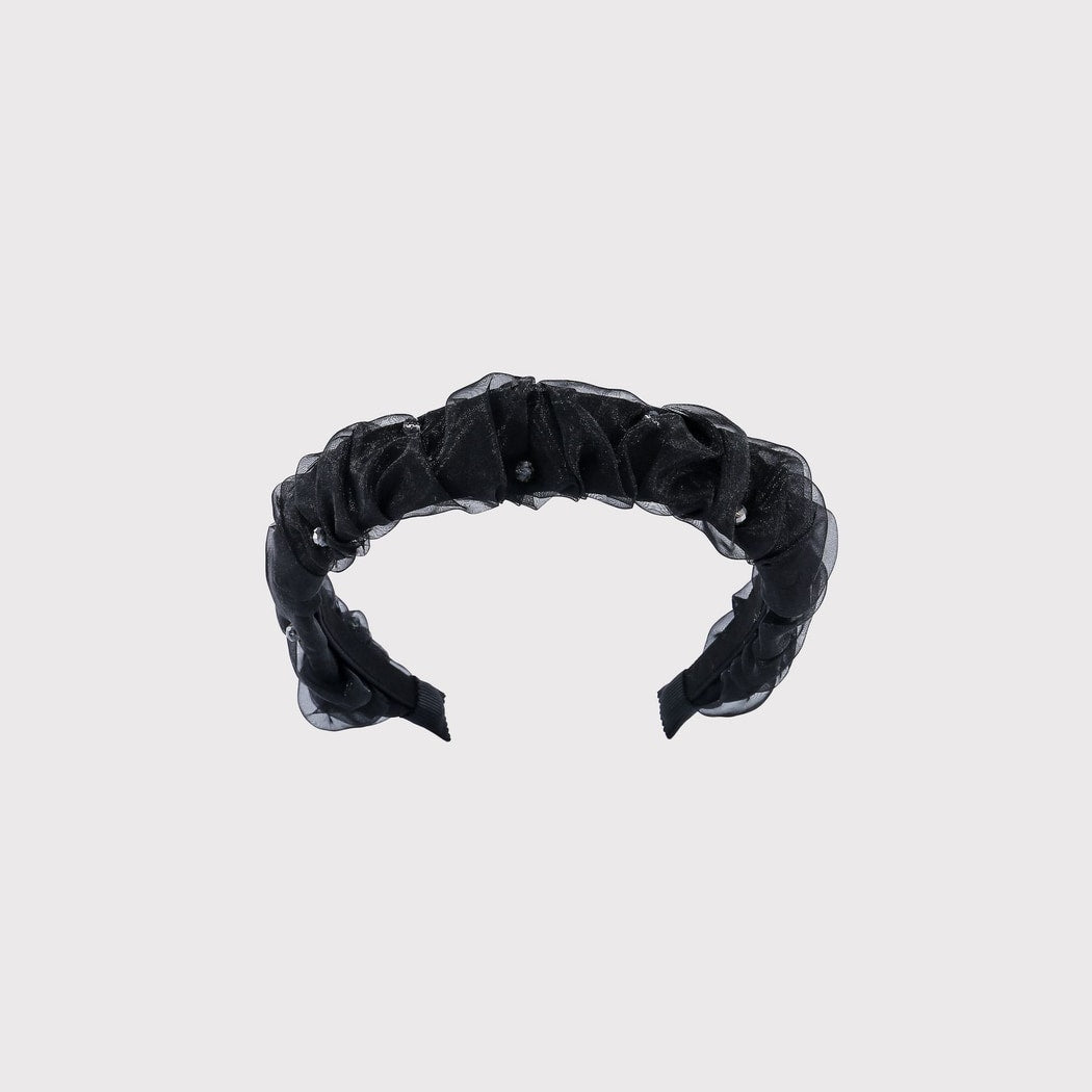 Gifty - Elegant Black Mesh Beads Headband