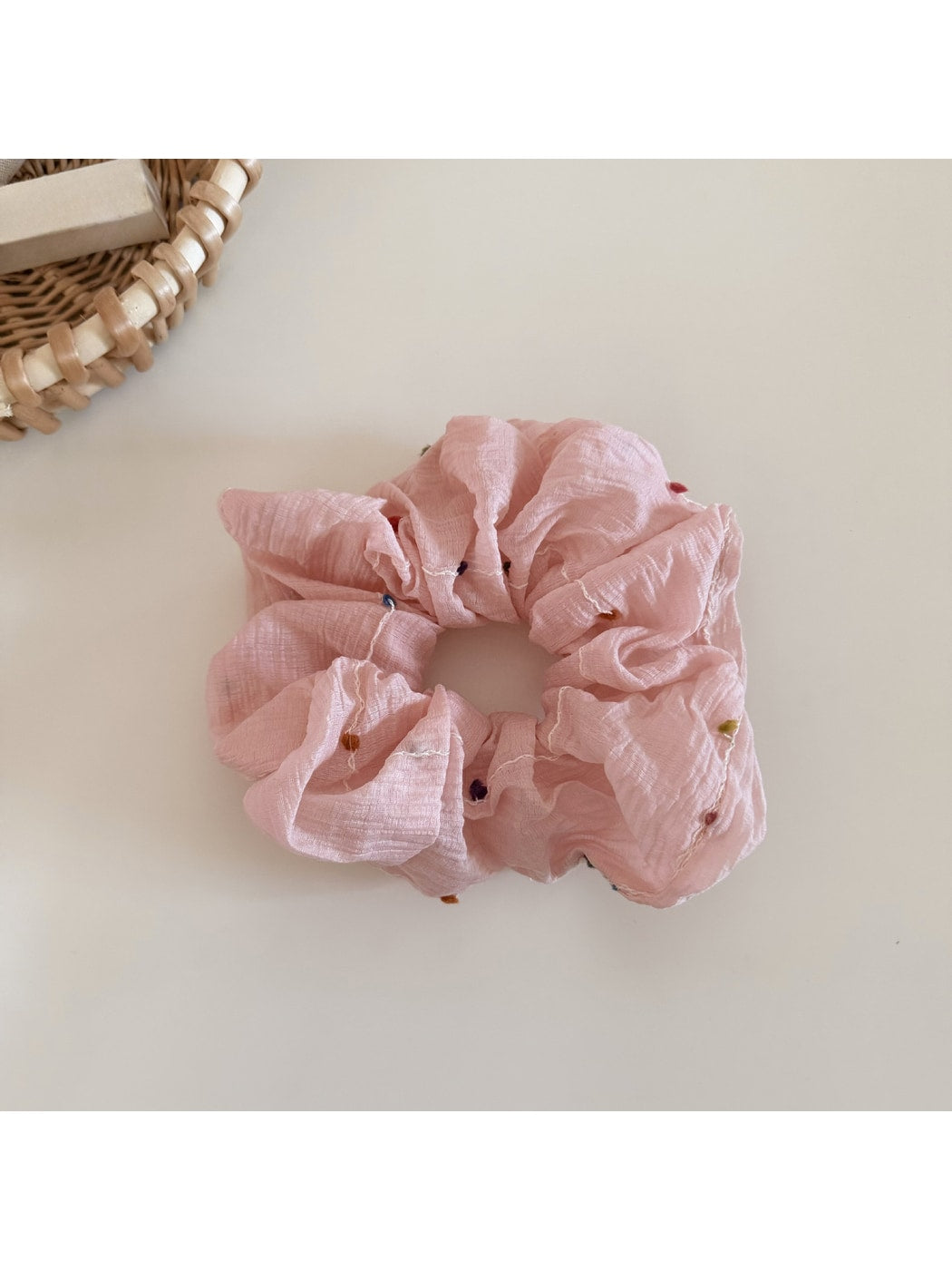 Gifty - Decorative Polka Dot Loose Bun Scrunchie