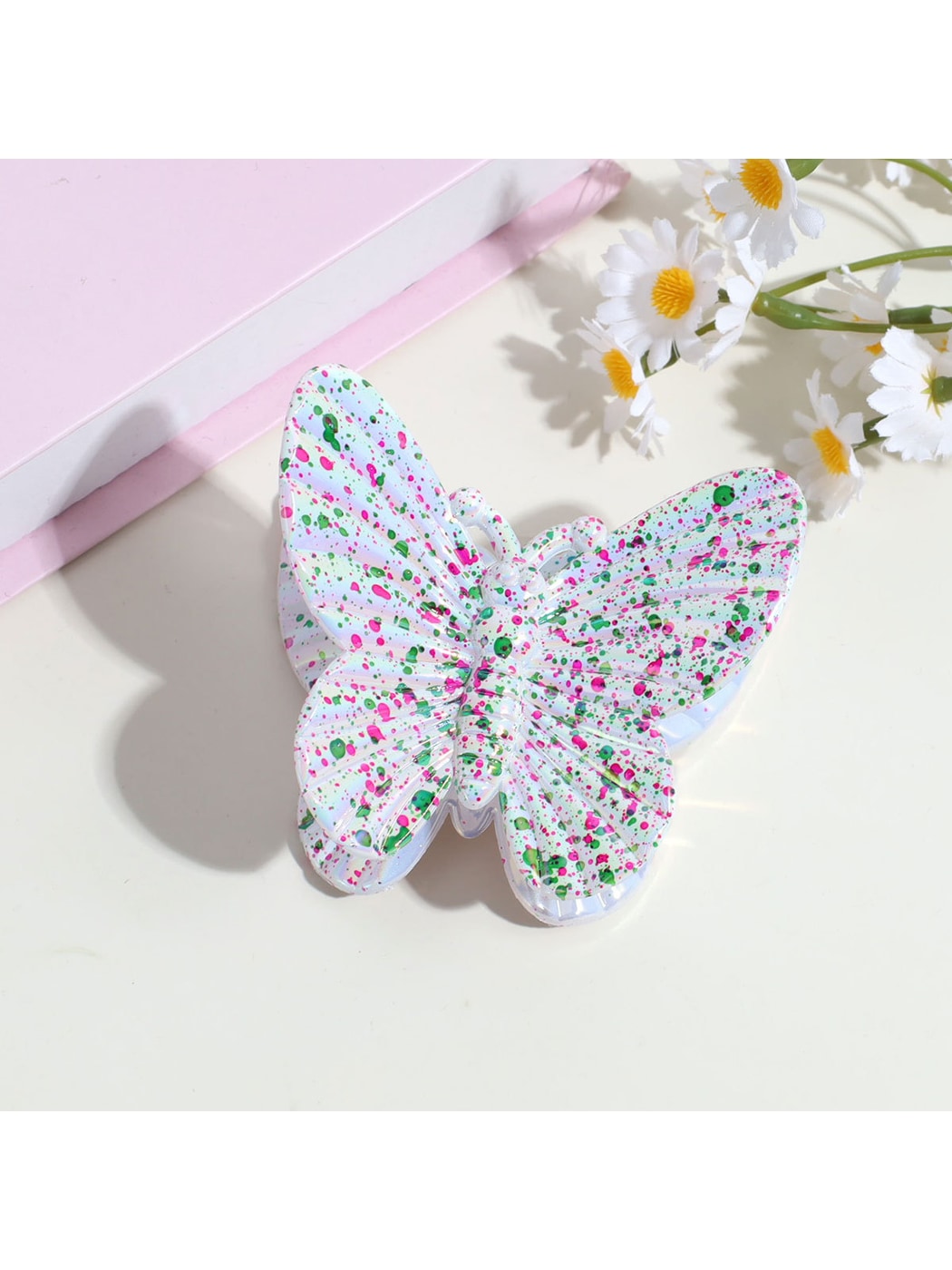 Beau - Printed Butterfly Plastic Fashion Hair Claw Clip
