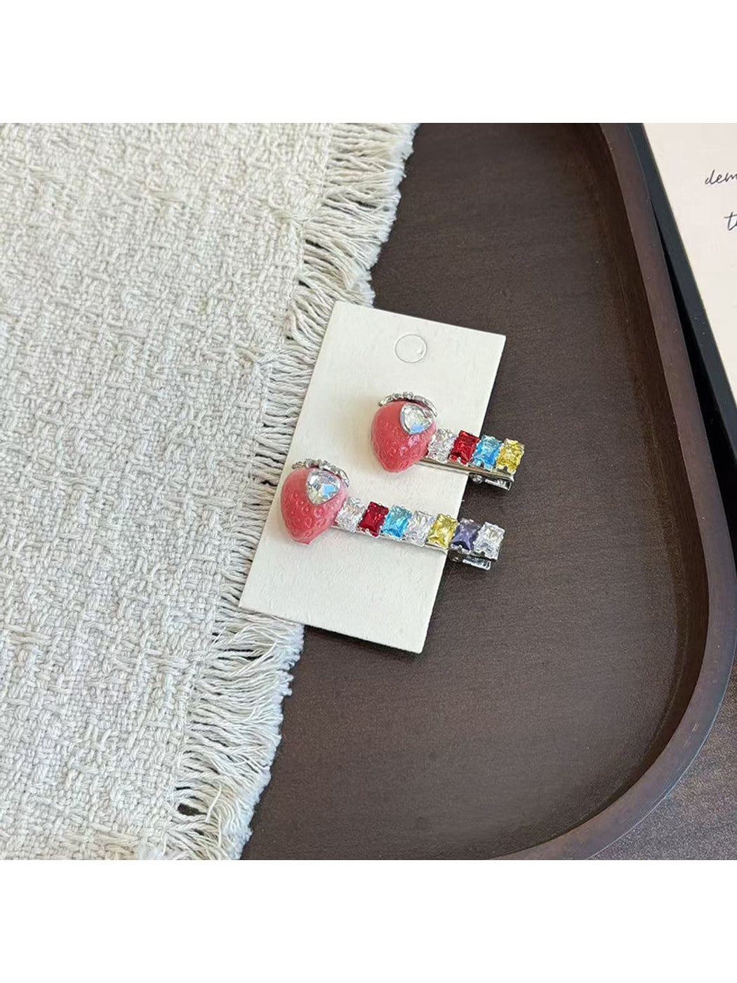 Beau - Cute Strawberry Side Barrette Alloy Hair Clip