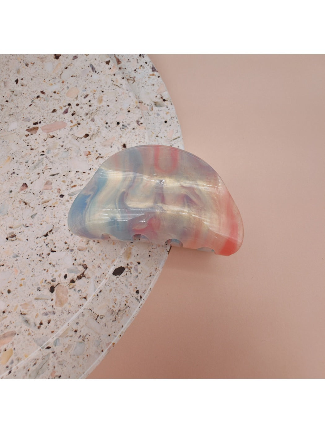 Beau gradient acrylic hair clip displayed with matching accessories