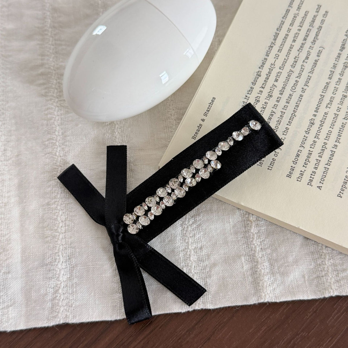 Beau - Bow Accent-Row Hair Clip