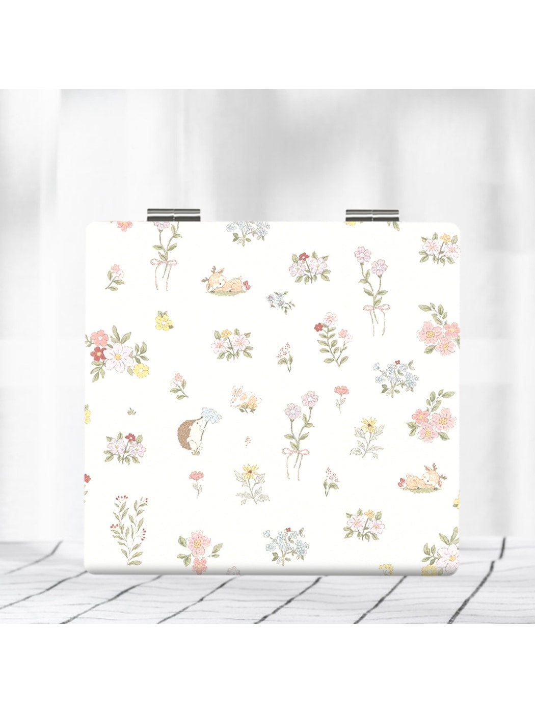 Mirroray - Floral Print Portable Makeup Folding Mirror