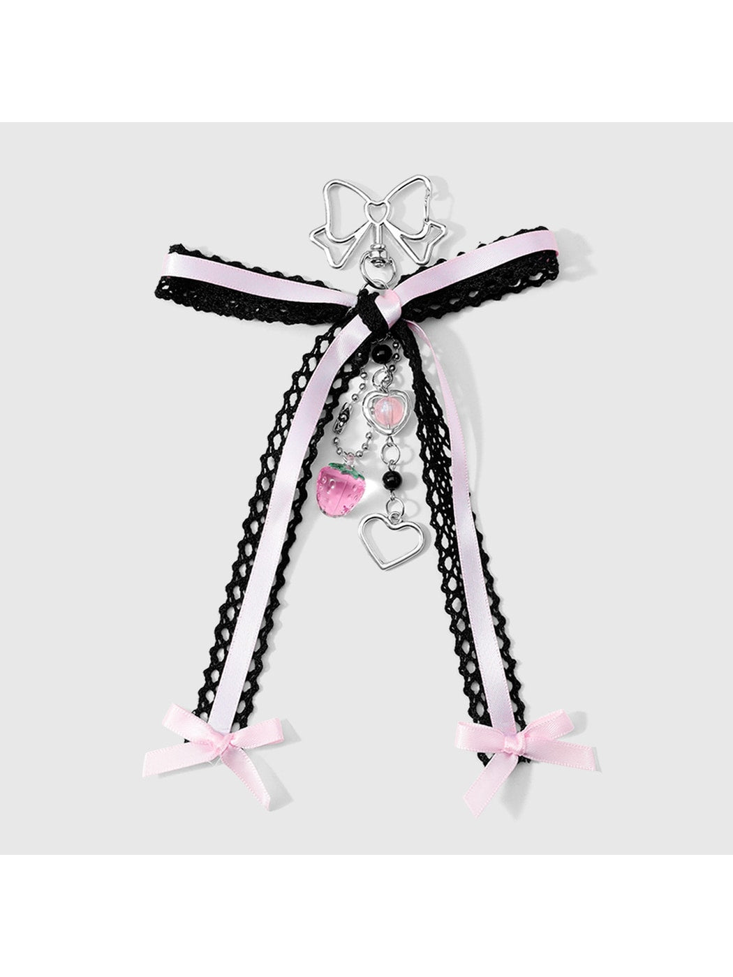 Keypus - Sweet Lace Ribbon Bow Key Ring Accessory Keychain