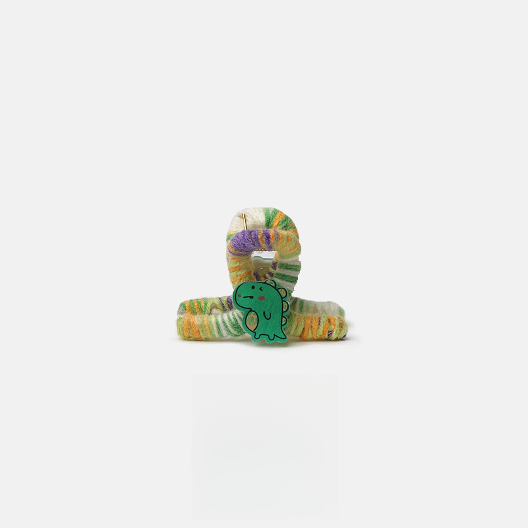 Beau - Cartoon Smiley Yarn Wrapped Polyester Claw Clip