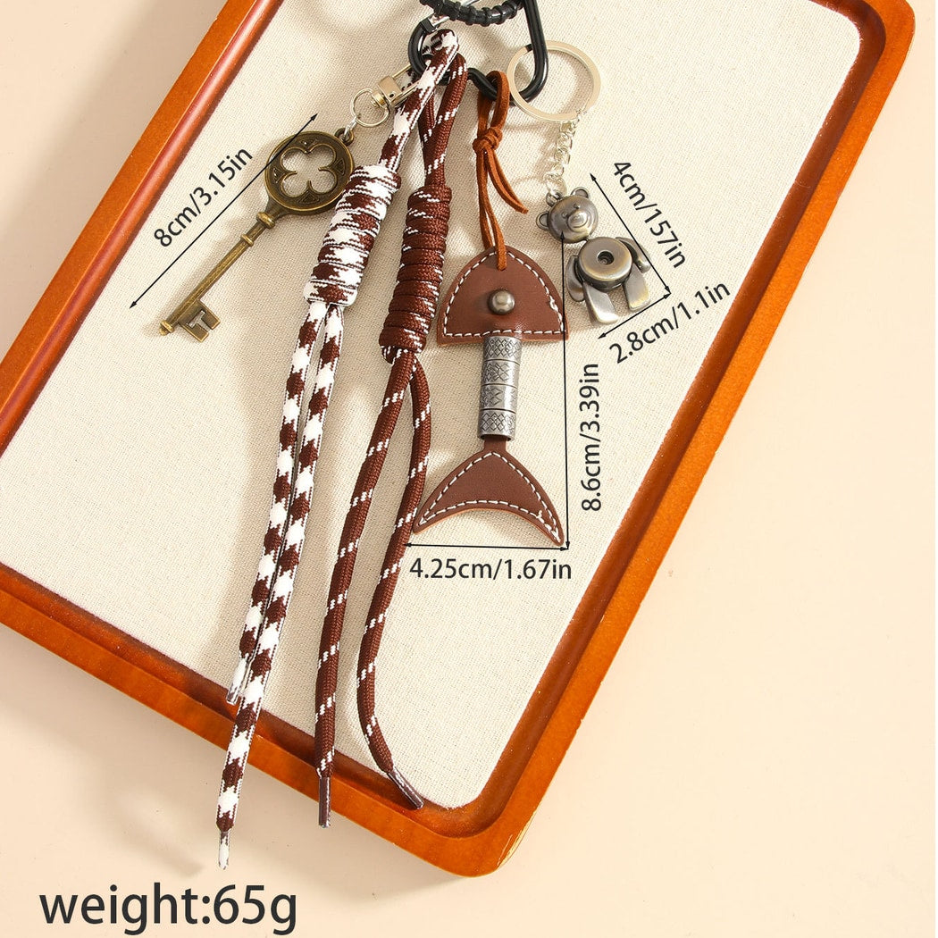Keypus - Retro Fish Skeleton Bag Pendant Keychain