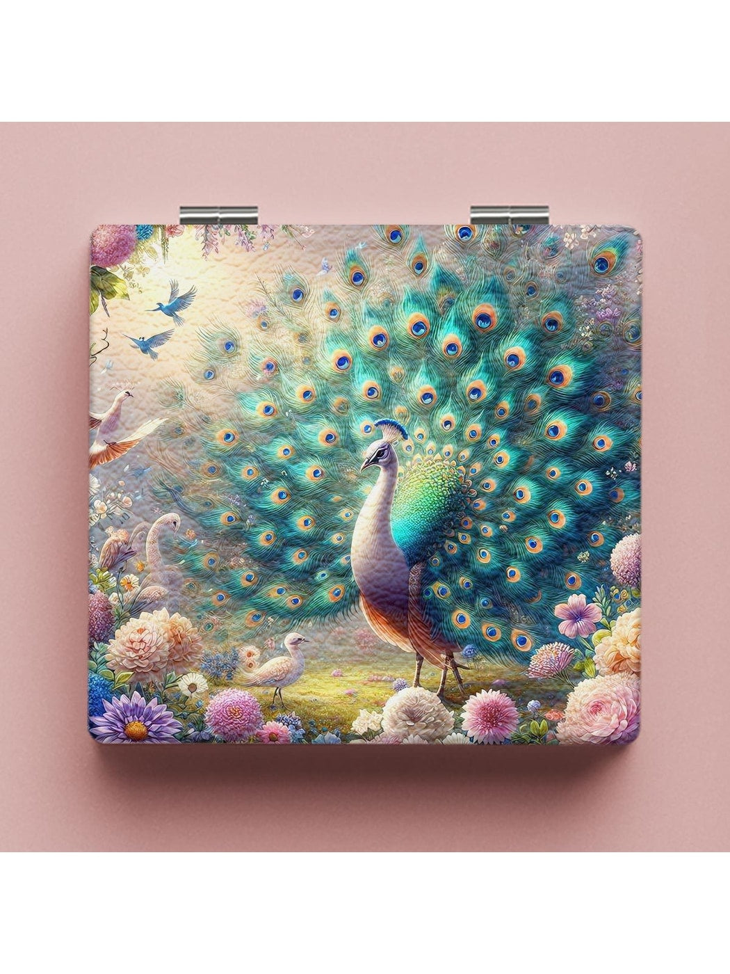 Mirroray - Portable PU Leather Folding Makeup Mirror