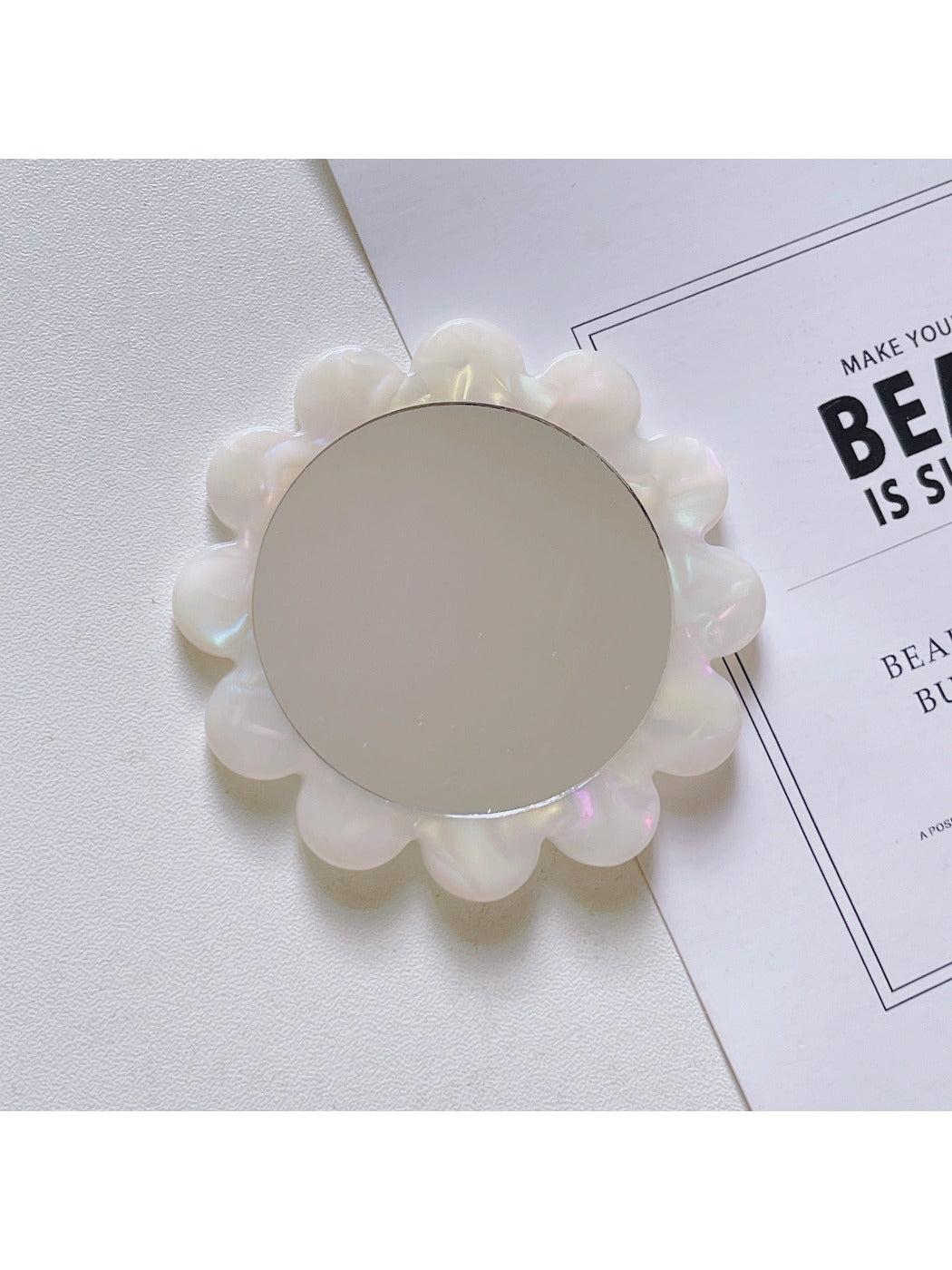 Mirroray - Round Sunflower Acetate Mini Mirror
