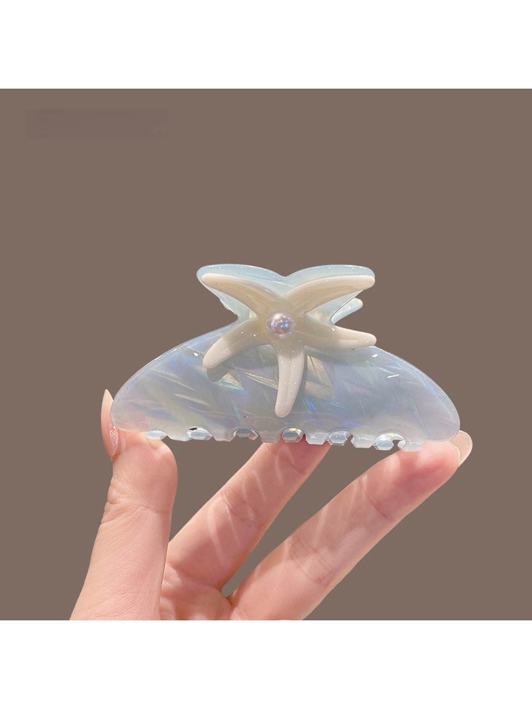 Beau - Glossy Ocean Style Sea Star Claw Clip