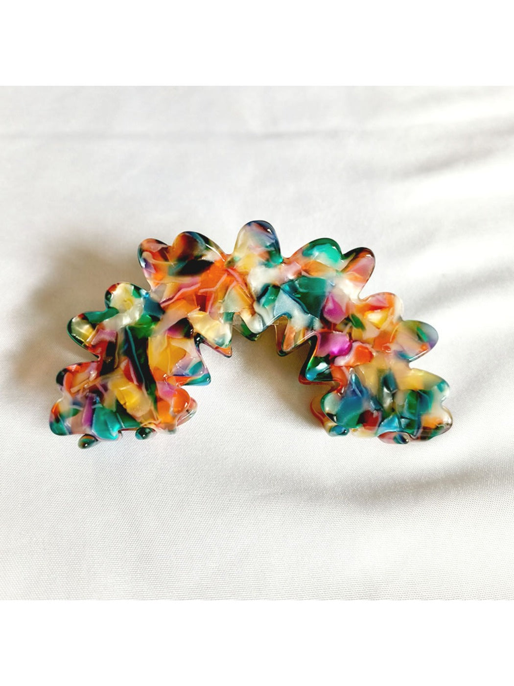 Beau Wave Cloud Shaped Claw Clip with smooth matte finish and wave design