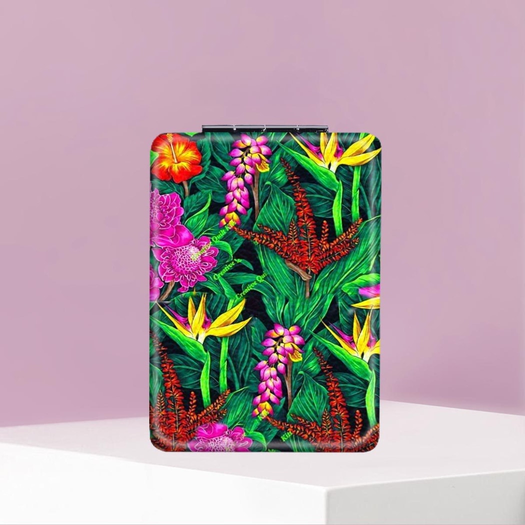 Mirroray - Tropical Print Folding Handheld Mirror