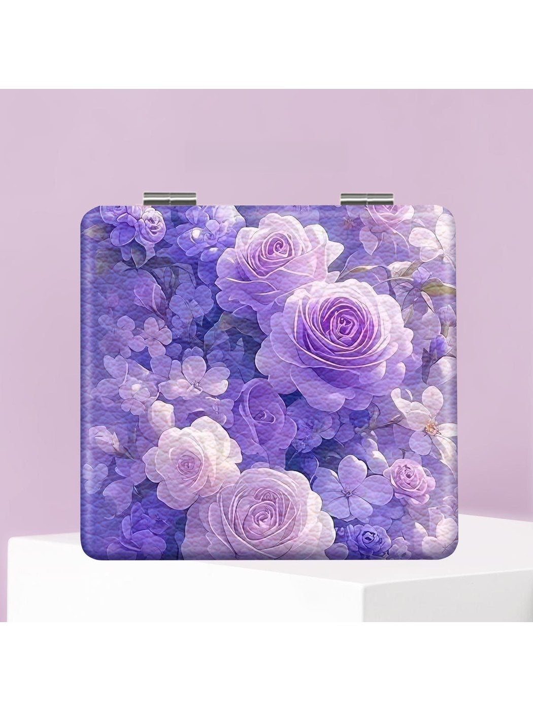 Mirroray - Floral Print Foldable Tabletop Makeup Mirror